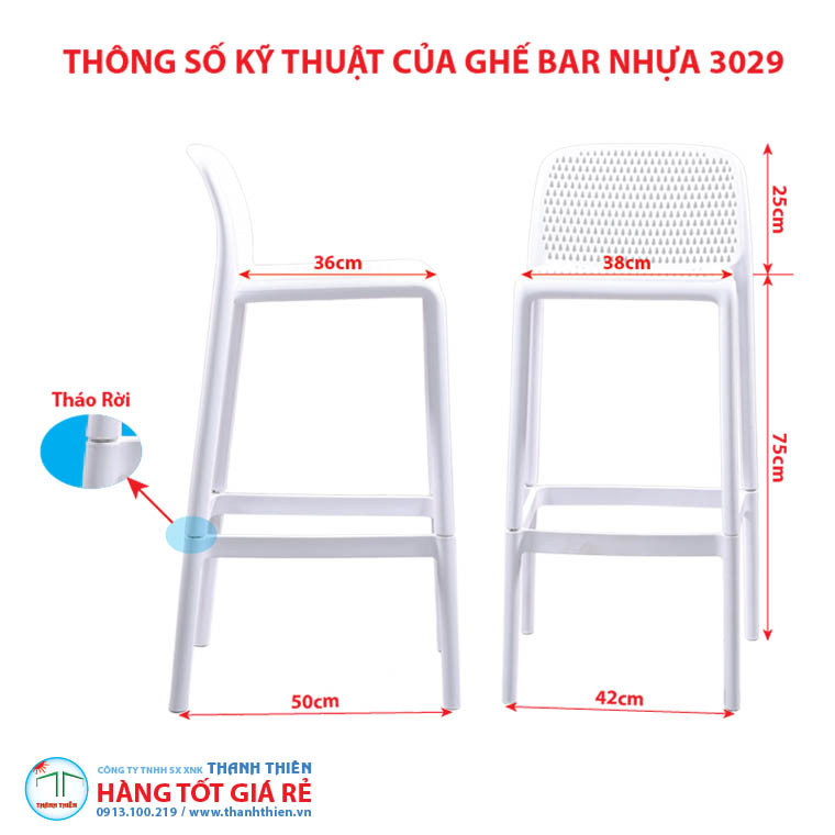 Ghế Bar nhựa Thanh Thiên giá rẻ