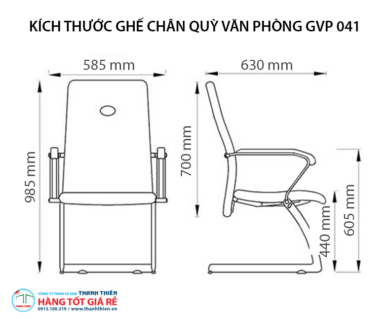 Ghế văn phòng chân quỳ GVP 041