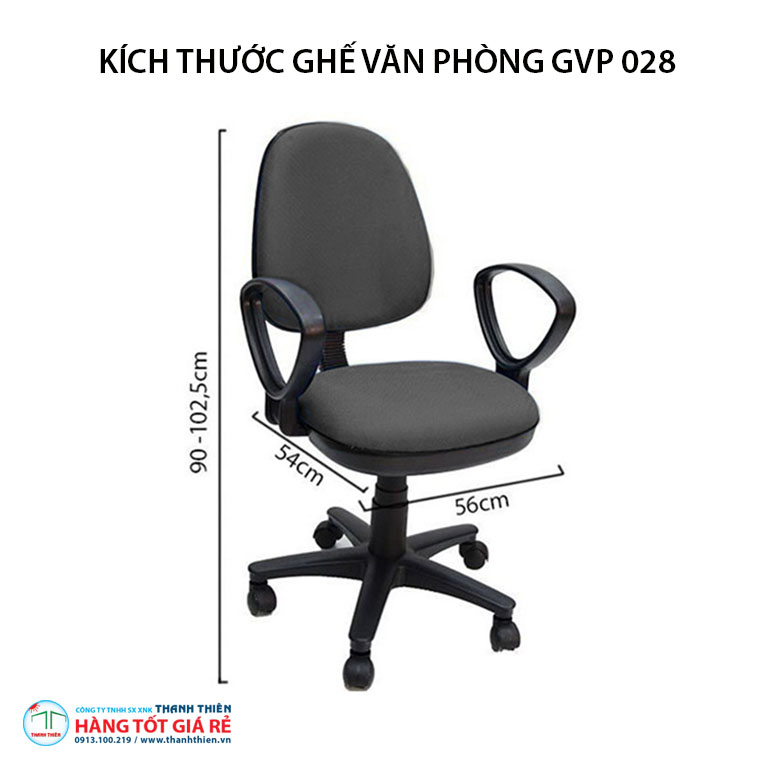 Thông số kỹ thuật của ghế nhân viên GVP 028