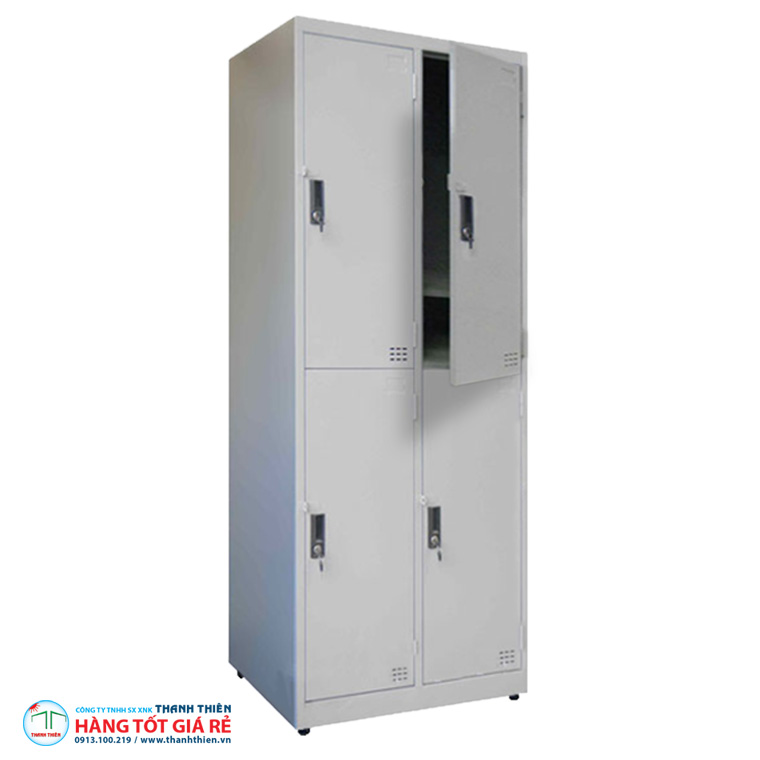 Kiểu dáng tủ sắt locker 4 ngăn 4 cánh mở TLK 19