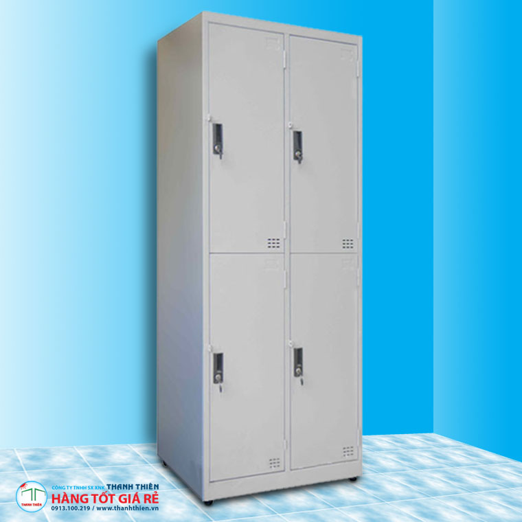 Tủ sắt locker 4 ngăn 4 cánh mở TLK 19